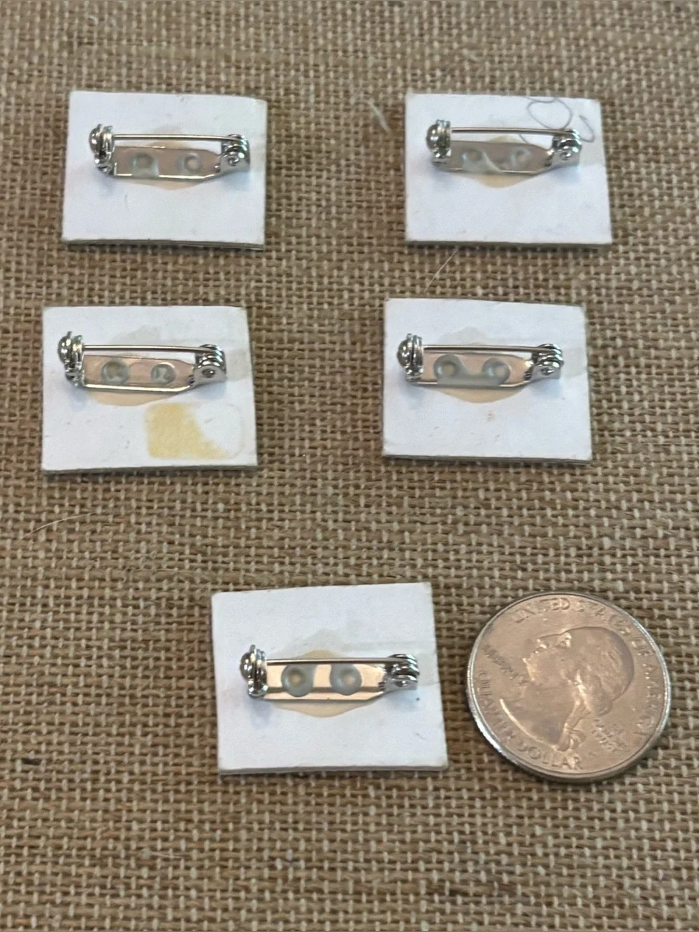 Vintage Plastic Tile Dog Pins